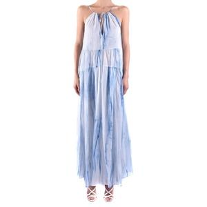 Tina+Jo Women's Tie-Dye Cutout Halter Dress Spaghetti Straps Size S White/Blue
